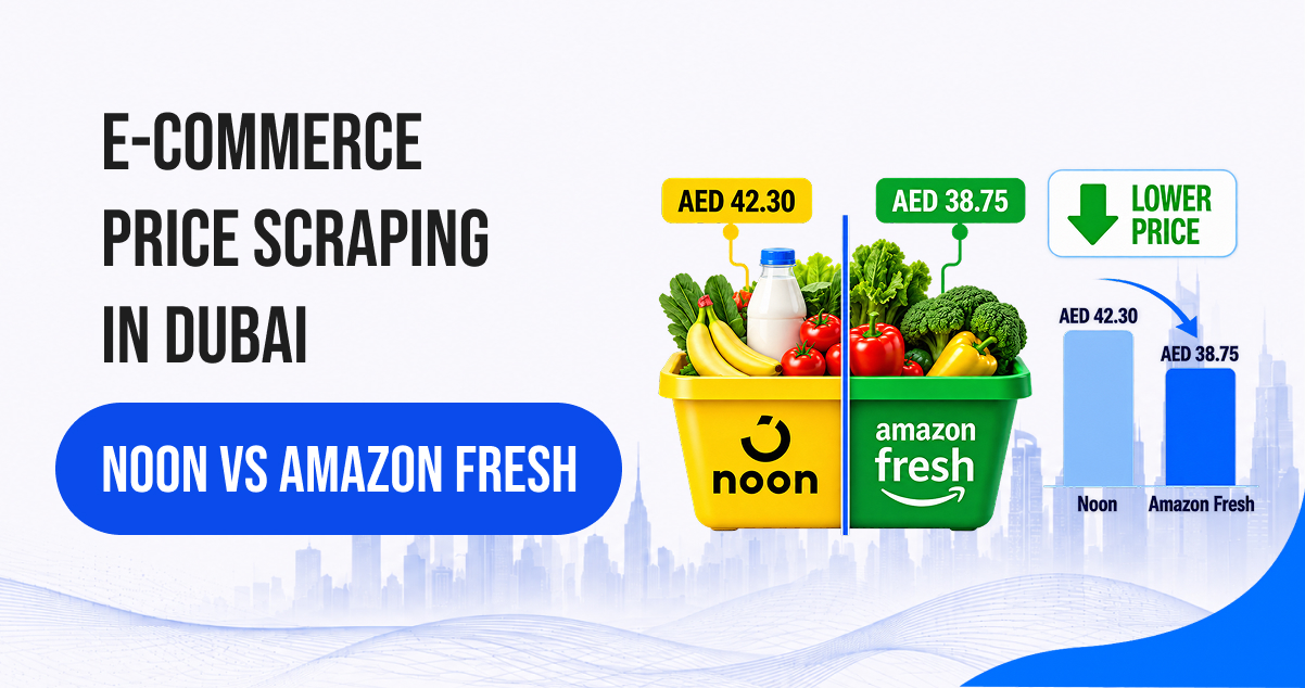 E-commerce Price Scraping in Dubai │ Noon vs Amazon Fresh
